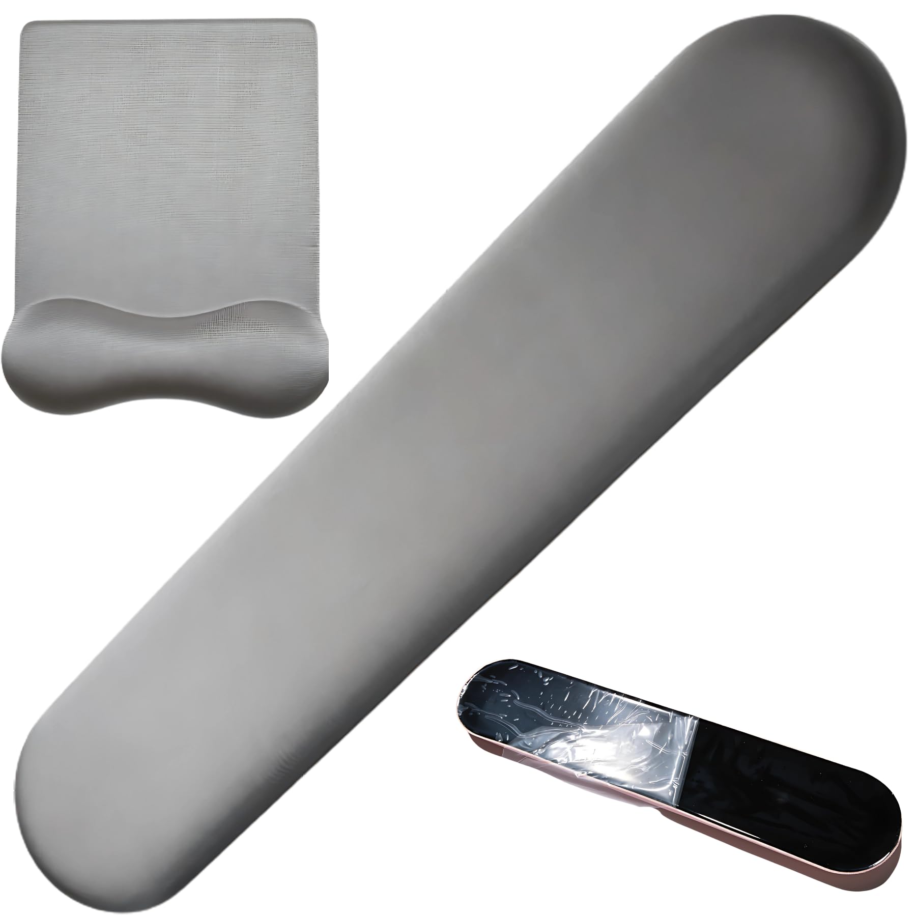 

Mellbo Mouse Pad and Wrist Rest Set with Memory Foam Palm Rest for Gaming Mouse and Fits Wrist and Reduces Gray (2-Piece Set) Keyboard, Strain, серый