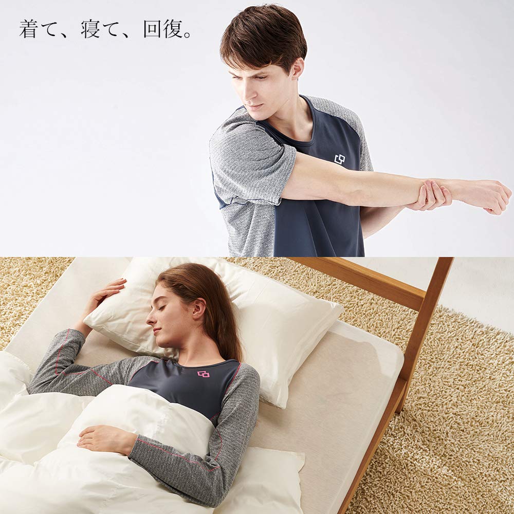 Colantotte RESNO Switching Long Gray and AJEJA69L Women's Shirt, Sleeve, Pink,