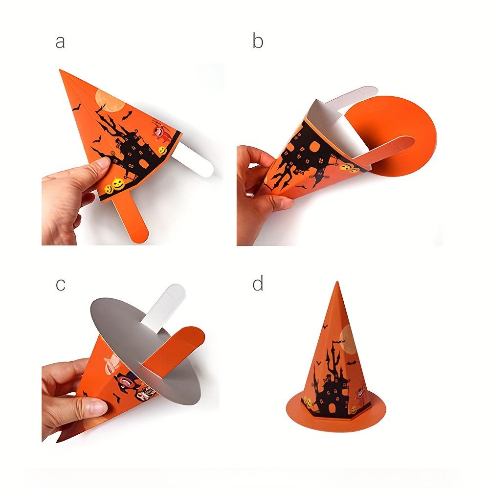 1/20pcs Halloween Hat-shaped Candy Box Ghost Witch Trick or Treat Box Set Party Favors Decor Holiday Gifts Packaging Supplies