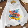 Kids Skateboard Hoodie Graffiti Graphic Print Pullover Sweatshirt Boys Girls Streetwear Cartoon Casual Hooded Top Autumn Winter