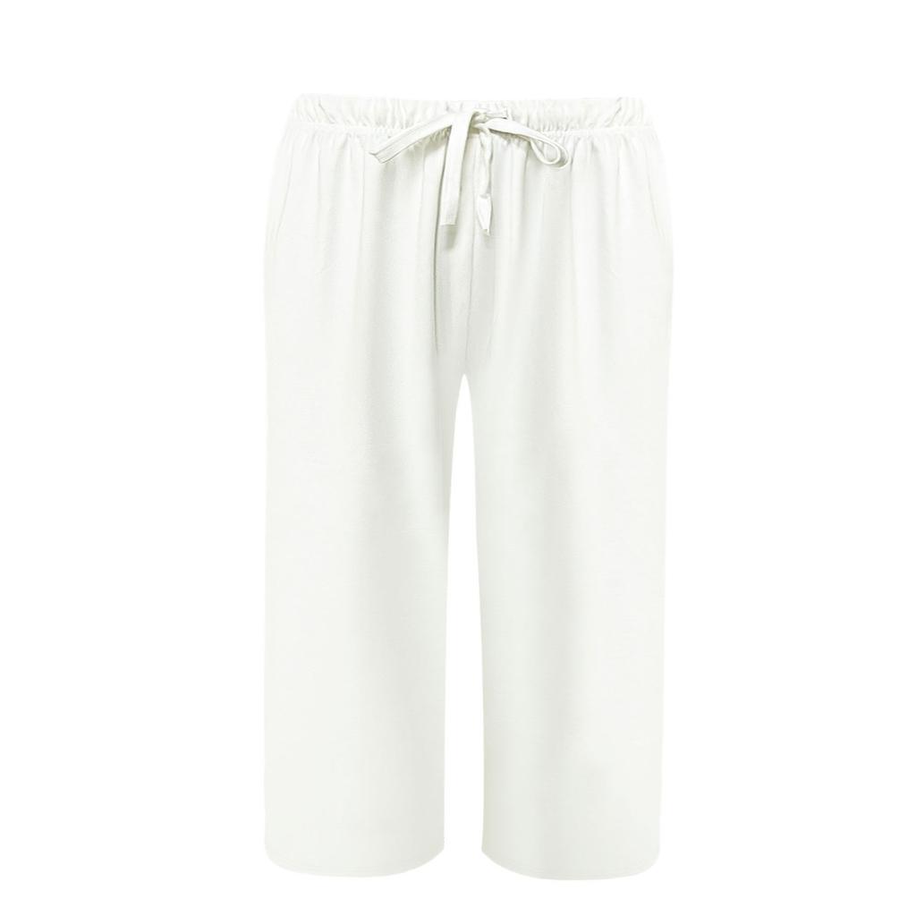 Women's Set Casual Solid Color Short-sleeved Tops Loose Wide-leg Pants