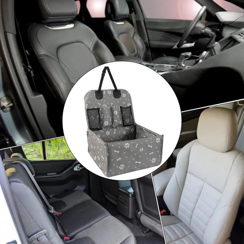 Black/Gray Dog Car Seat Cover Folding Hammock Pet Carriers Bag Basket Carrying for Cats Stable Foldable Travel Pet Dog Car Seat