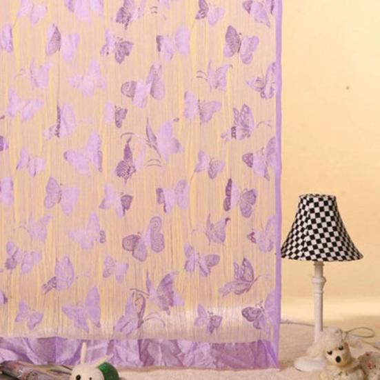 Door Window Butterfly Pattern String Curtain Home Room Modern Divider Drape