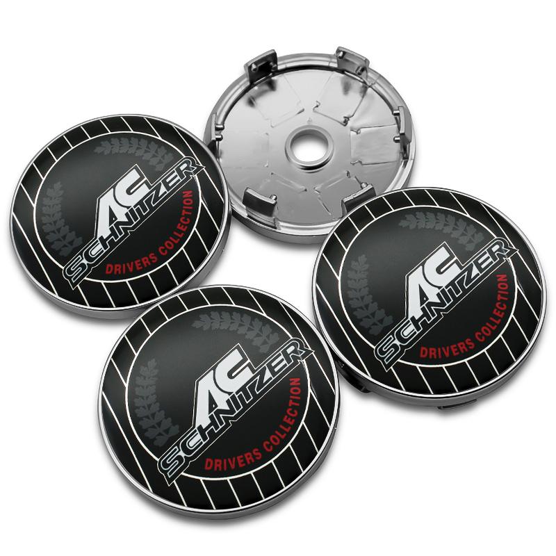 4KS 56MM 60MM AC SCHNITZER Znak Krytka Středu Kola Poklice na Ráfky Auta Prachotěsný Kryt Samolepka na Pokličky Pro M3 M5 E34 60 E46 E39 X3 X5