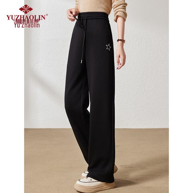 Yuzhaolin Women's Fleece-Lined Straight-Leg Casual Sweatpants