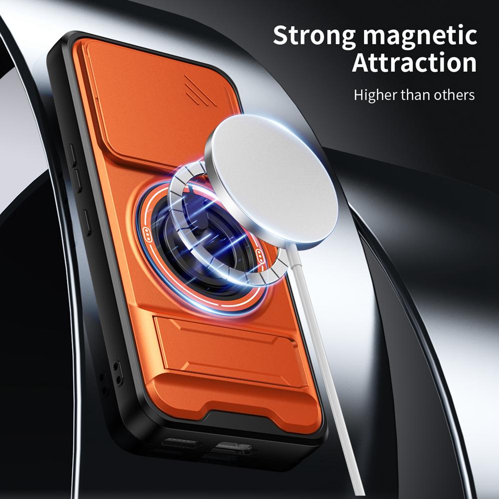 KEYSION Magnetic Phone Case for TECNO POVA 7 Ultra 5G 7 Pro Slide Camera Protection Upright Kickstand Ring Shockproof Back Cover