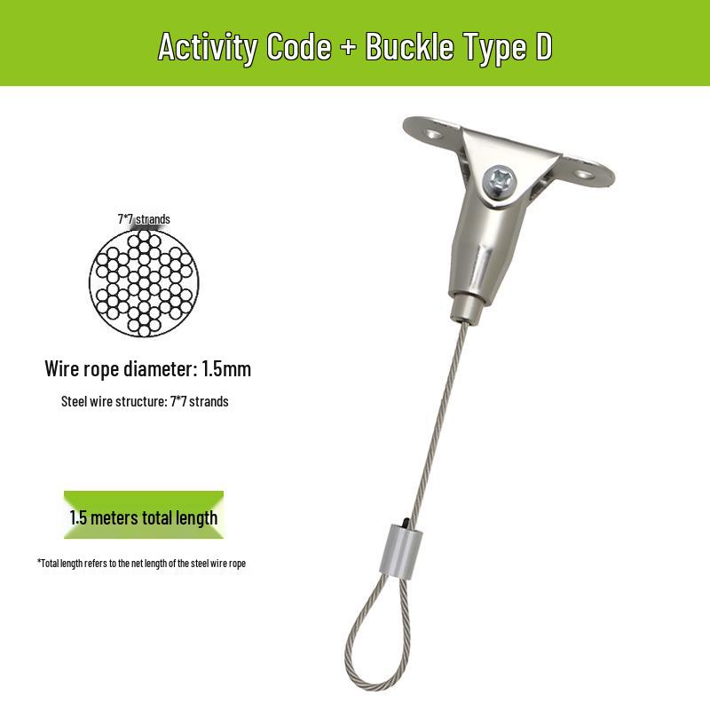 Adjustable Safety Hanging Kit: Rope, Buckle & Acrylic Board Line