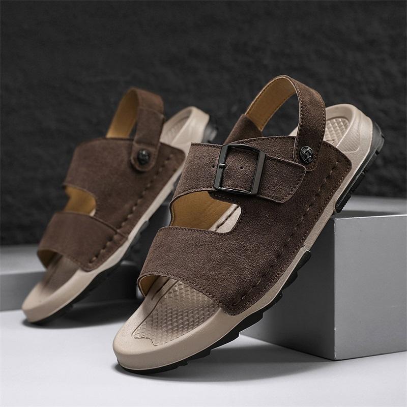 Fashion Fashion Brand Men's Breathable and Anti Slip Sports Roman Shoes Summer New Men's Outdoor Comfortable Thick Soled Beach Shoes