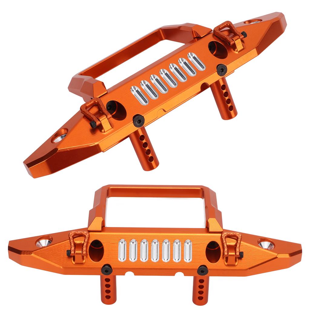 Aluminum Alloy Front Bumper RC Car Upgrade Accessory with LED Light Hole for Al 1Celsius6 for SCX6 Car