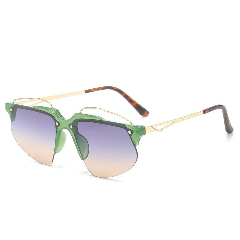 Fashion Rimless Women Sunglasses Punk Cat Eye Retro Luxury Shades UV400 Men Y2K Sports Driving Goggles Brand Oculus