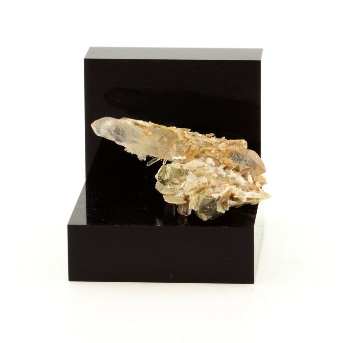 Pierres et Minéraux - A BIJOUX - Quartz, Siderite, Baryte, Pyrite - 25.13 ct - Mésage Mine, France