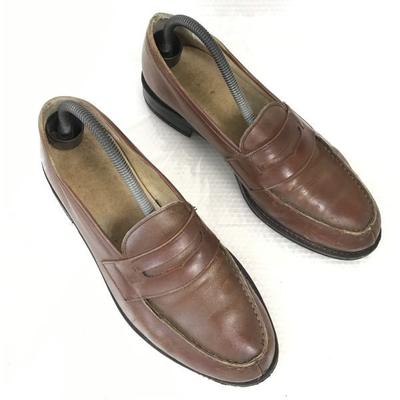 Vintage 60er-70er Friedman Leder Penny Loafer Größe 8.5 26.5 Braun Business Service Schuhe(GEBRAUCHT)