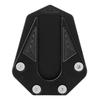Motorcycle Anti Skid Foot Kickstand Extension Pad Enlarger Fit for Benelli TRK 502(Black)