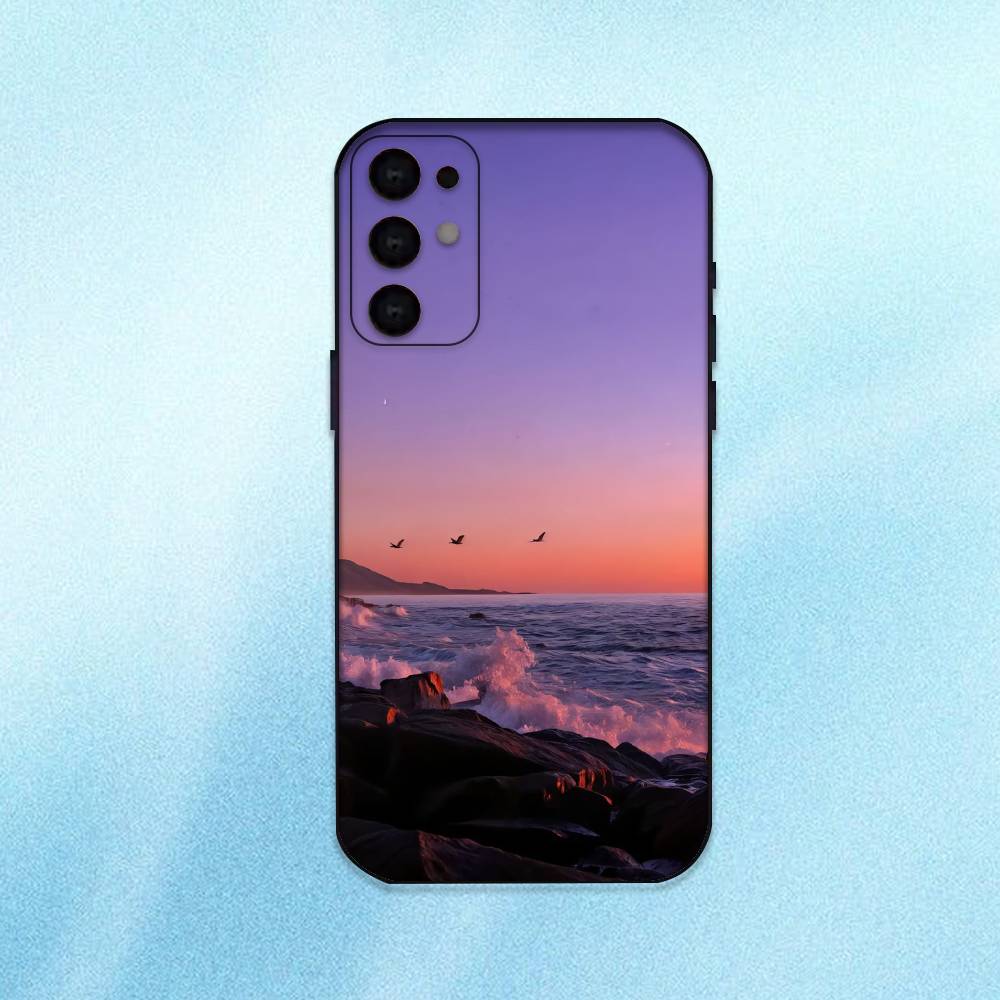 natural scenery Phone Case For Samsung S25,24,23,22,30,21,10,9,Ultra,Plus,Lite Soft Black Case