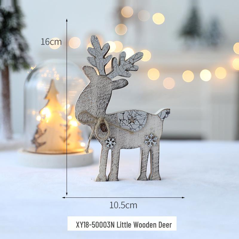 Christmas 2026 Wooden Deer Decoration for Hotel, Desktop, Mall, or Shop Window Display