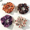 High Elasticity Hair Ties Halloween Ties, Scrunchies, Soft Stretchy Bands with Ghost Witch Hat Tie Bat Spider Web Design, Pleated Ponytail Holders for