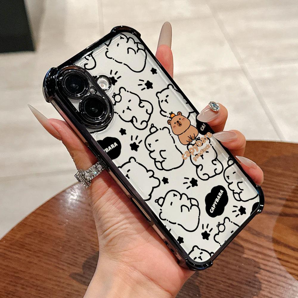Cute Little Capybara Case For Samsung Galaxy A57 A37 A07 A17 A56 A55 A54 A52 A53 A36 A34 A35 A33 A73 A26 A25 A16 A06 Phone Cover