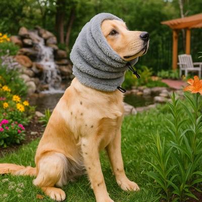 Noise-Proof Dog Calming Earmuffs Windproof Breathable Pet Head Cover Prevent Fright Soft Warm Pet Grooming Earmuffs Winter