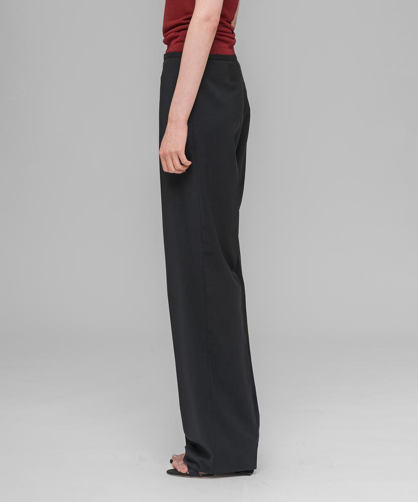 032Ssi (W) Office Attire Loose Cut Suit Trousers Black