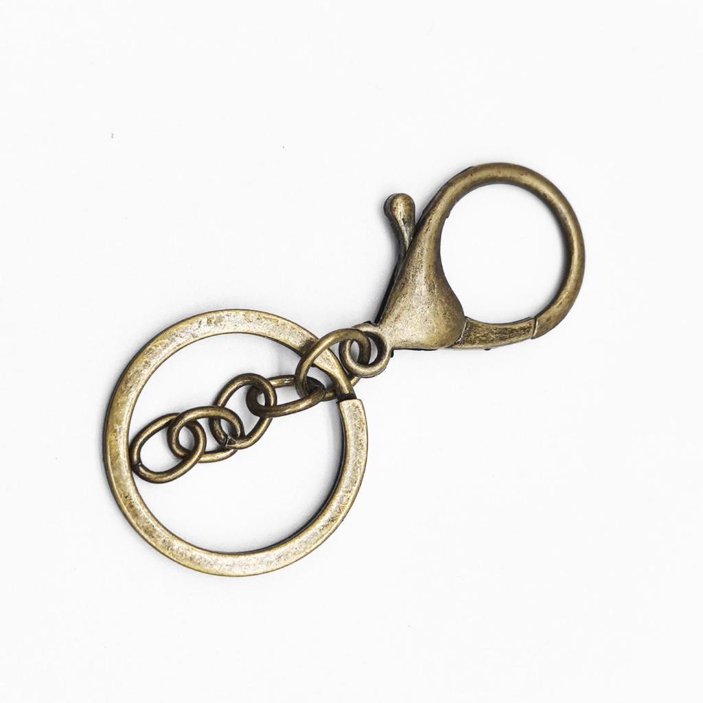 DIY Schmuckset: Karabinerverschluss Schlüsselanhänger, Viergliedrige Kette, 8-Figur Anhänger