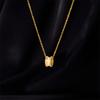 Simple Round Butterfly Zircon Pendant Necklace Stainless Steel Fashion Geometric Choker Jewelry Party Gifts For Women Girls
