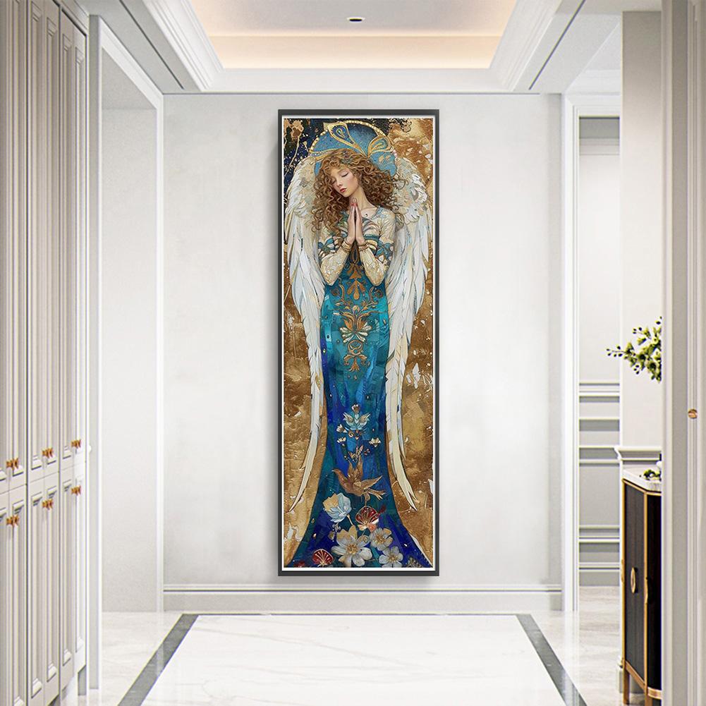 LF# Vollstickerei Öko-Baumwollfaden 11CT bedruckt Mädchen Kreuzstichset Kunst