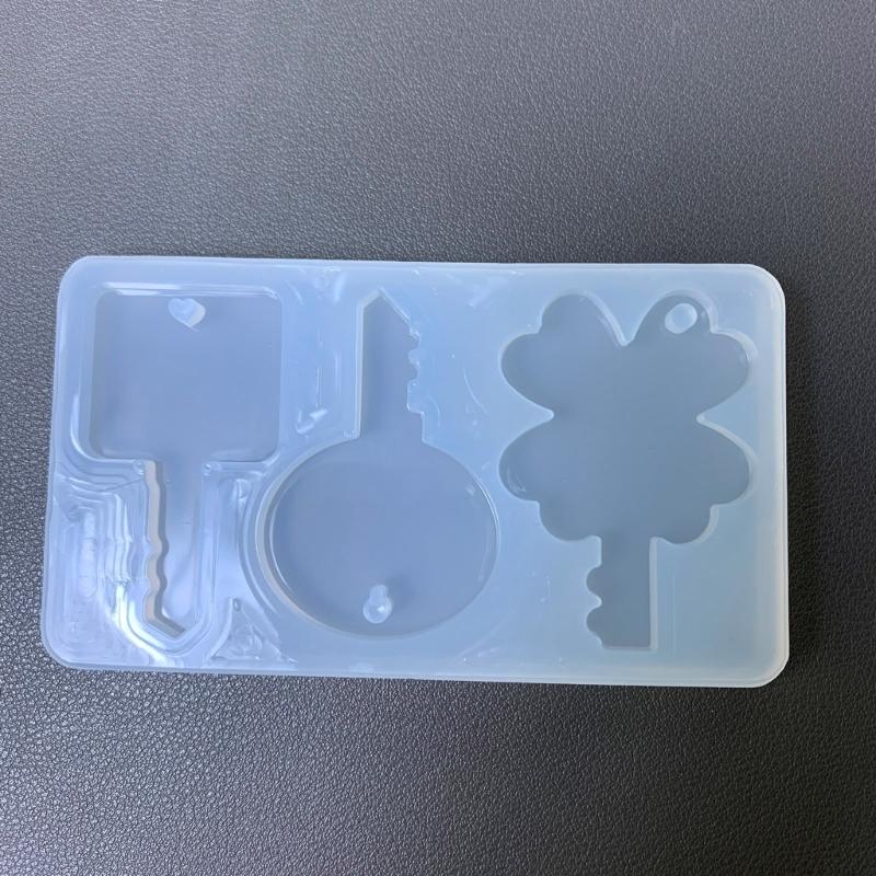Silicone Mold Clovers Accessories Molds Practical Epoxy Resin Keychain Pendant Ornaments Mould Jewelry Making Supplies