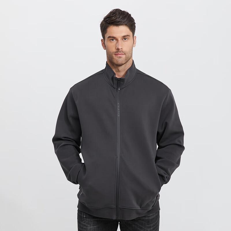 Debenzer Men's Plus Size Casual Knit Stand-Collar Jacket