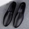 Fashion Mens Loafers Handmade Cowhide Leather Shoes Luxury Business Casual Leather Shoes Moccasins Soft-Sole Driving Shoes Slip on Flats