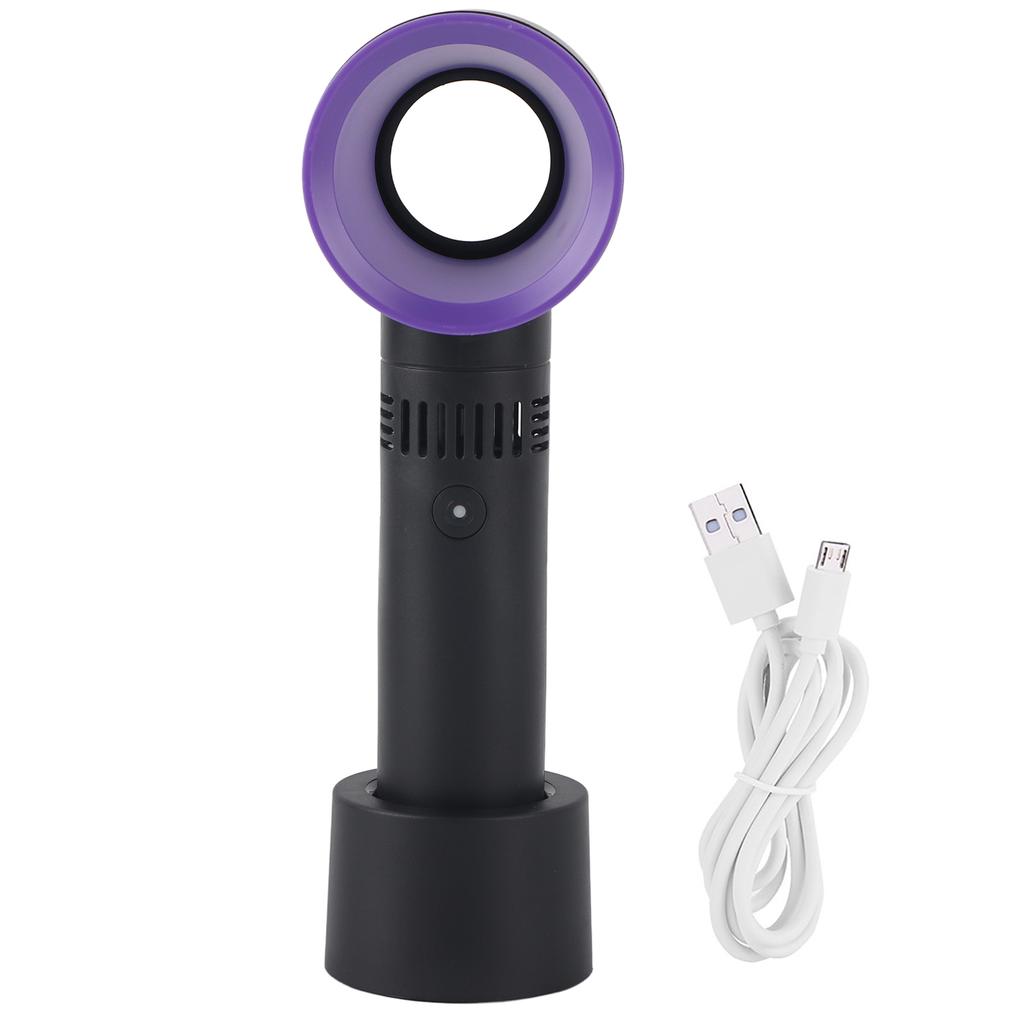 Portable Mini USB Rechargeable Bladeless Handheld Fan Handy Cooler for Home Outdoor