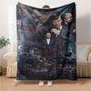 Sherlock Print Flannel Blanket High Quality Warm Comfortable Cover for All Seasons Perfect for Gifts Home Decor