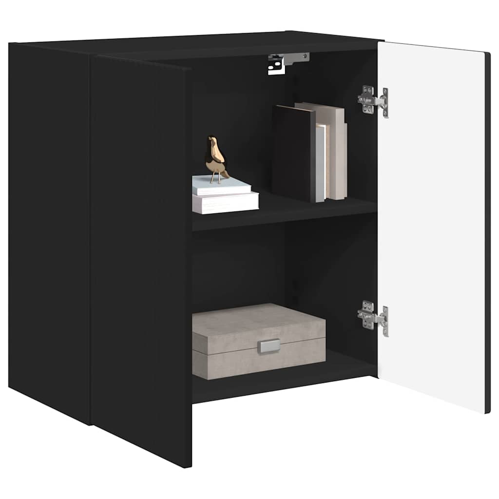Wall Mounted TV Cabinet Black 59.5 x 31 x 60 cm Particleboard