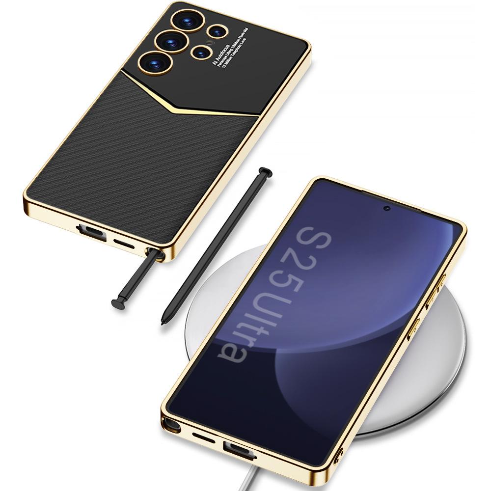 Nadaje się do etui na telefon komórkowy Samsung S25 Ultra Galwanizowana zwykła skóra Jazz S25 Ochrona S25plus Ultracienkie Odporne na upadki Proste