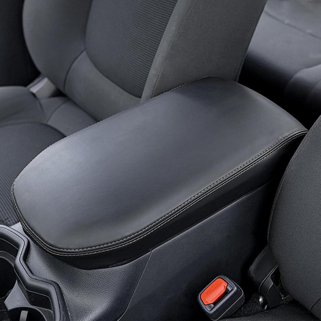 JDMCAR Center Console Armrest Cover For 2025 Toyota RAV4 Accessories 2024      Leather Middle Console Lid Cover Pad Protector Elbow Arm Rest Covering
