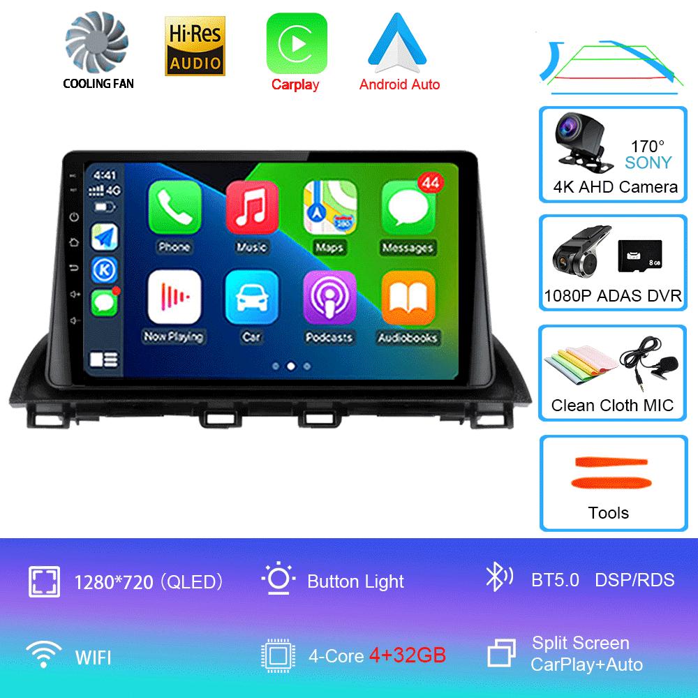 Android 14 Video Player Car Radio For Mazda 3 Axela 2014 - 2019 Multimedia Radio Player GPS Stereo Audio Head Unit 2DIN DVD
