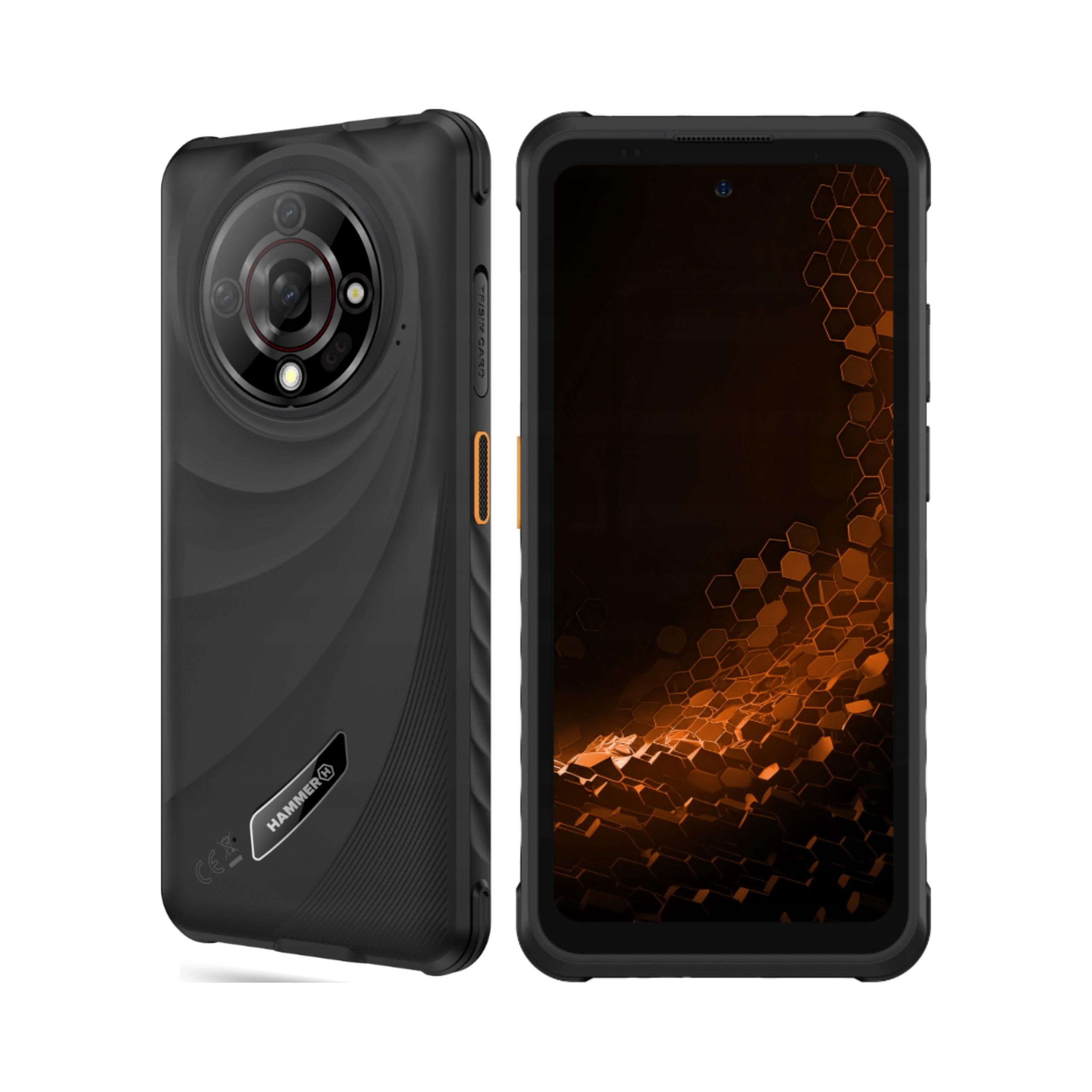 Hammer Noir/Orange Smartphone Iron 6 5G 6?Go / 128?Go Android?15 Ip69 Batterie 6050Mah - Image 3