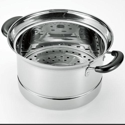 Hirosho FPZ-22 Multi-Purpose Everyday Pot, Deep, 22cm Handled Pot (with Colander and Strainer)