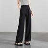 Wrinkled texture thin casual wide leg pants for women in summer 2025, loose and versatile, slimming and floor hugging pants
