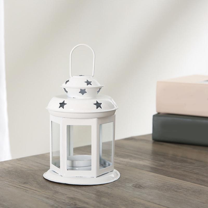 1PC Durable Safe Environmentally Friendly Sturdy Romantic Retro Atmosphere Iron Table Decoration Hand-held Candle Holder 15X9.5CM