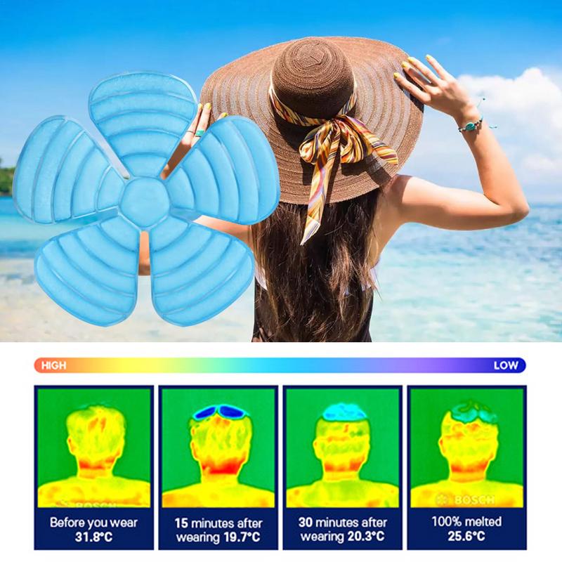 Cooling Hard Hat Mat Summer Cooling Ice Mat Liner Multi-Functional Ice Cap Mat For Sports Outdoor Activities Fishing Riding