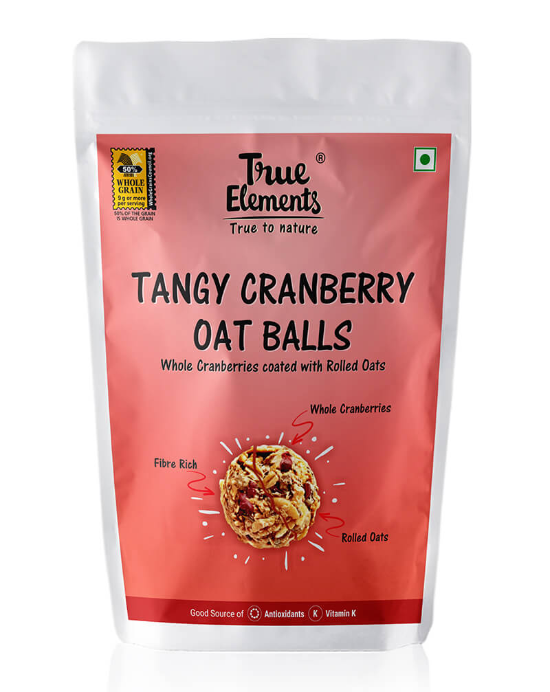 

Клюквенные овсяные шарики (125 г), Cranberry Oat Balls, True Elements