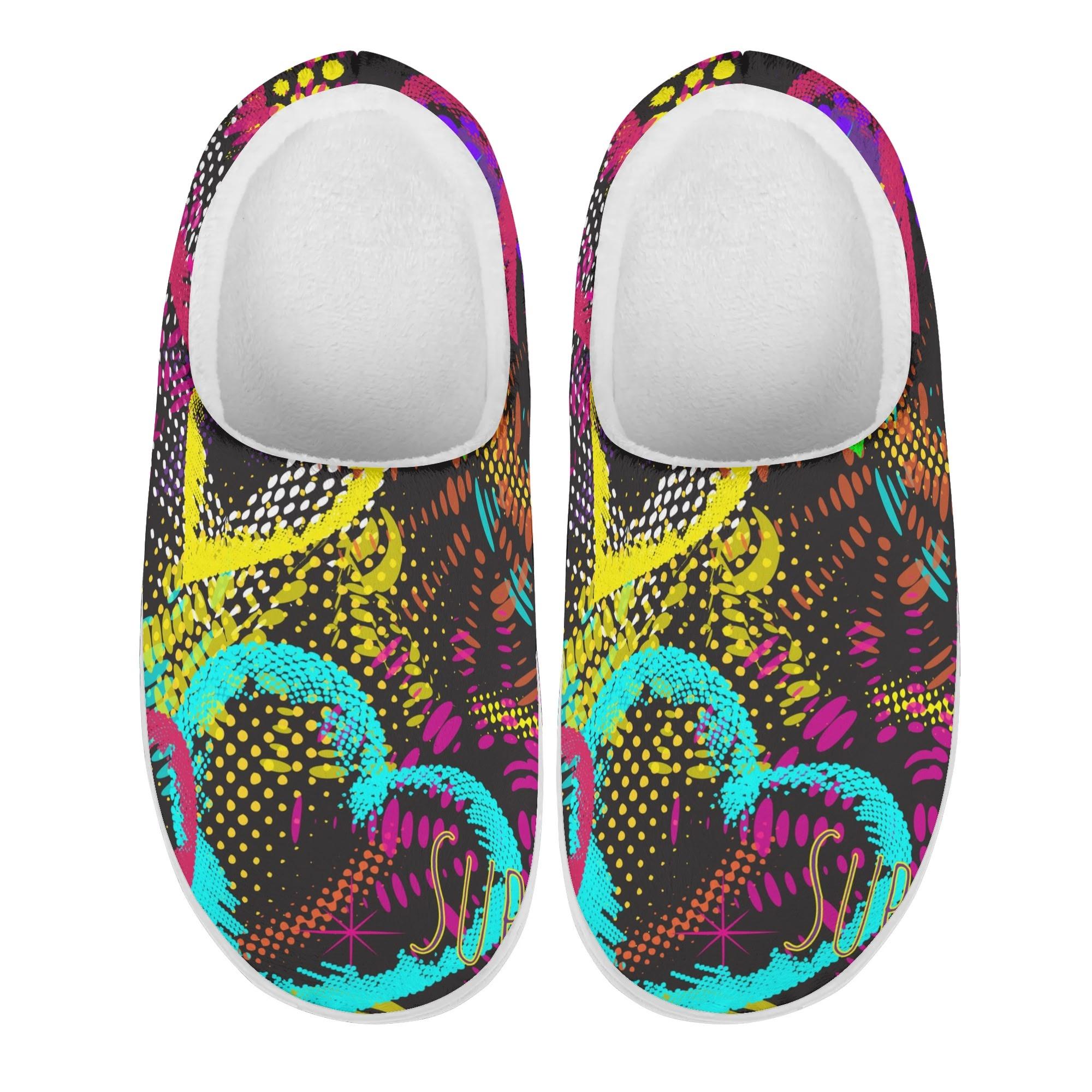 

1 Pair Unisex Cozy Warm Cotton Slippers Indoor Soft Plush House Shoes Lightweight Anti Slip Comfortable Winter Home Footwear Daily 47 білий