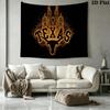 Texas Longhorns Wall Tapestry Aesthetic Wall Hanging Printed Fabric Blanket Decorative Tapestries for Bedroom Living Room Home Decor