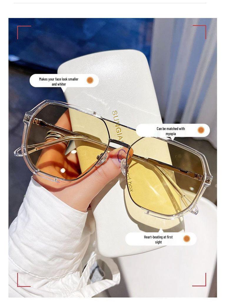 Ochelari maro la modă supradimensionați fotocromi anti-lumină albastră pentru bărbați și femei