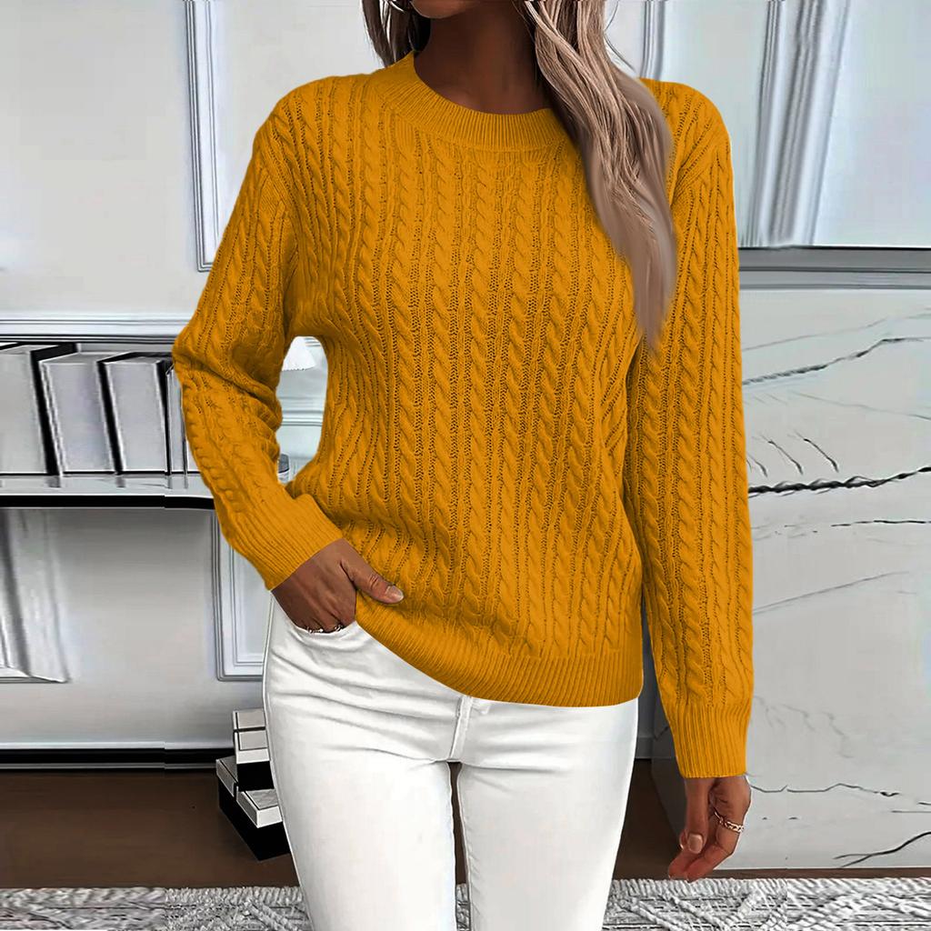 Womens Sweaters Long Sleeve Fall Soft Lightweight Knit Loose Sweater Tops
