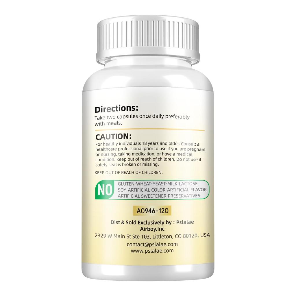 Pslalae Capsule di Foglie di Verbasco 1200 mg supportano la salute respiratoria e aiutano a purificare i polmoni.