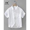 Summer Short Sleeve Shirt Men's Clothing Linen Japan Fashion Artistic Breathable Loose Casual Shirts Top Fresh Thin