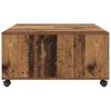 Coffee Table with Drawers Rustic Wood Look 75 x 75 x 38 cm Engineered Wood