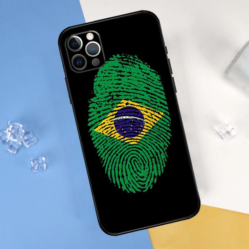 Brazil Brazilian Flag Phone Case For iPhone 16 15 13 11 12 14 Pro Max Mini X XR XS Max Plus Soft Cover