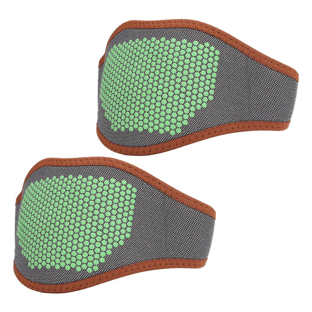 2pcs Electric Neck Heating Pad Hot Therapy Fast Heating Steel Board Support Heated Neck Wrap Black